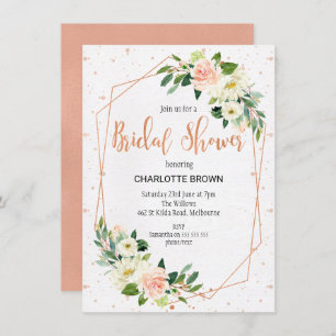 Floral invitation or rose de Fête de la mariée de
