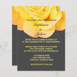Floral Jaune or Orange Grey Cool Mariage