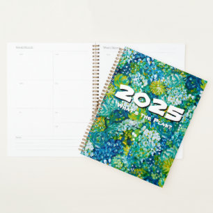 Floral Jubilant-Bleu & Vert Personnalisable 2025