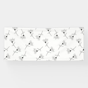 Floral, Lait Blanc, Bannière Romance Vinyl