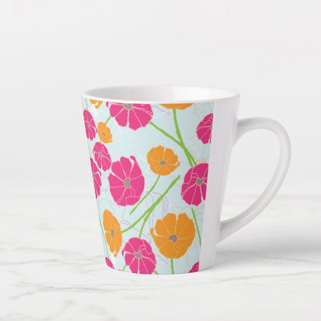 Floral Latte La De Da Mug (Droite)
