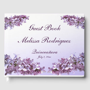 Floral Lilac Fleurs Quinceanera Livre d'or