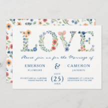 Floral LOVE Faire-part de mariage