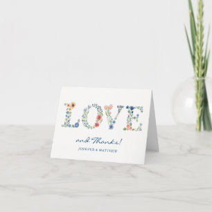 Floral LOVE Merci note