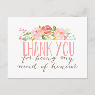Floral Maid Of Honor Merci