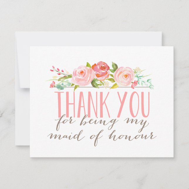 Floral Maid Of Honor Merci (Devant)
