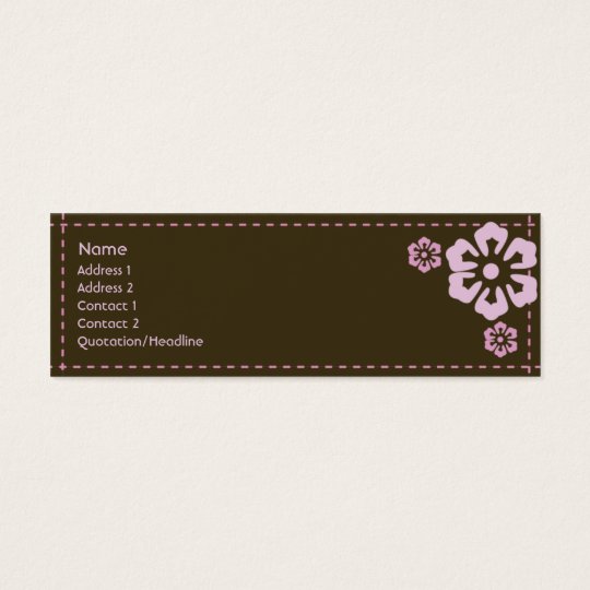 Floral - maigre mini carte de visite