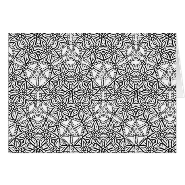 Floral Mandala Motif Couleur géométrique adulte (Devant horizontal)
