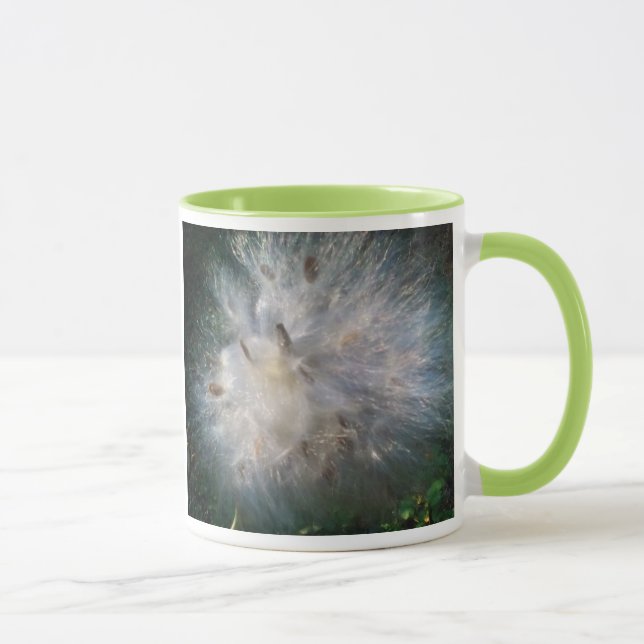 Floral/mauvaise herbe 16oz. Tasse de café de photo (Droite)