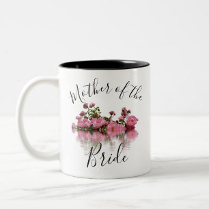 Floral Mère de la mariée Mug à café à deux tons