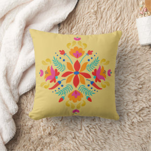 Floral mexicain et poivrons Oreiller