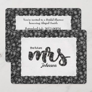 Floral Mme Fête des mariées Invitation