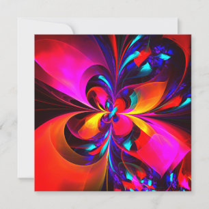 Floral moderne Art Abstrait Rouge Bleu Motif #07