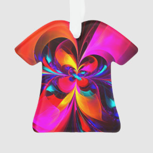 Floral moderne Art Abstrait Rouge Bleu Motif #07
