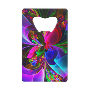 Floral moderne Art Abstrait Rouge Bleu Motif #12