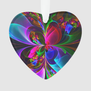 Floral moderne Art Abstrait Rouge Bleu Motif #12