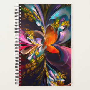 Floral moderne Art Abstrait Rouge Bleu Motif #13