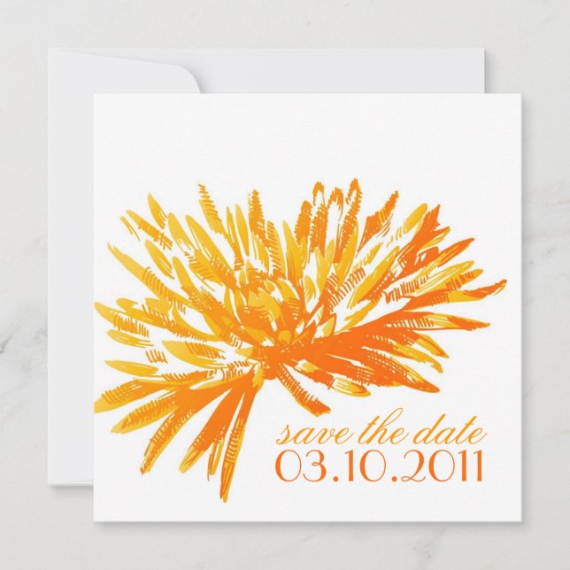 Floral moderne Enregistrer les cartes de dates (Devant)