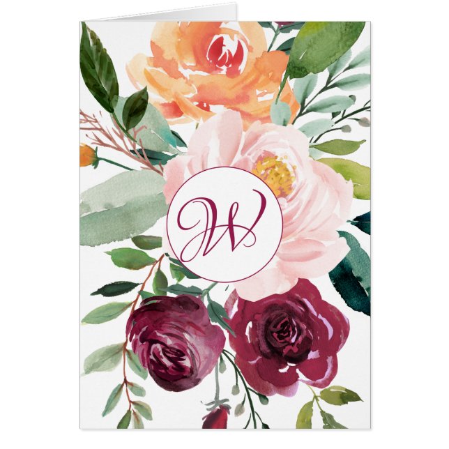 Floral Monogram Design Customized (Devant)