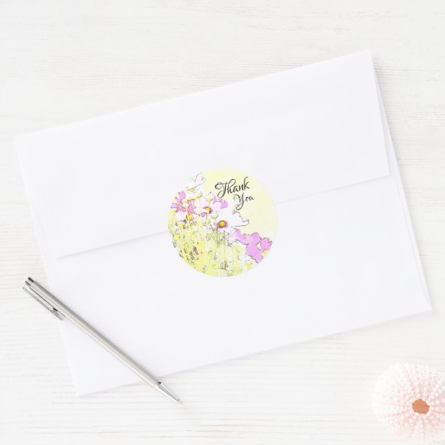 Floral Monogram Sticker (Enveloppe)
