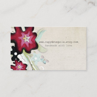 Floral nature artisanale femme art carte de visite