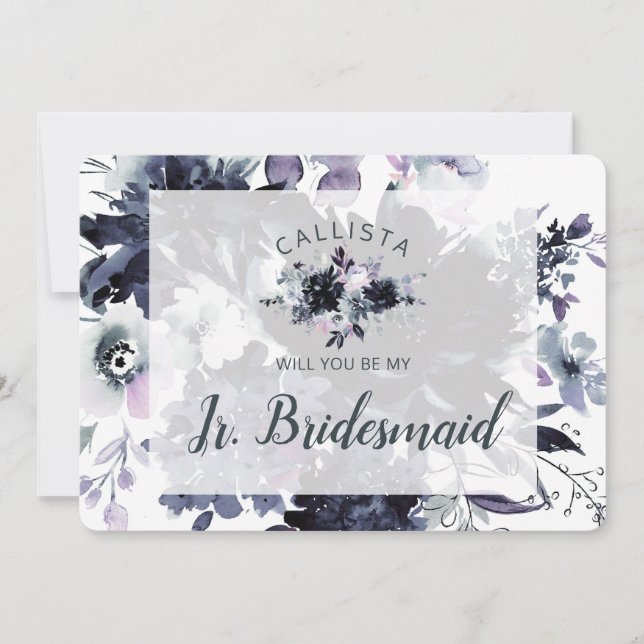 Floral Nocturne Be My Jr Bridesmaid Proposition (Devant)