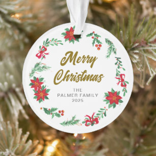 Floral Noël Wreath Family Photo