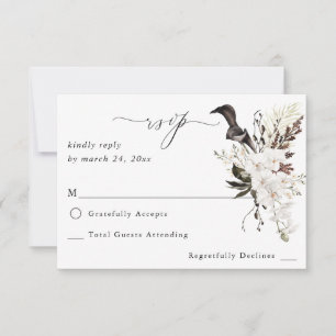 Floral noir et blanc no Repas RSVP