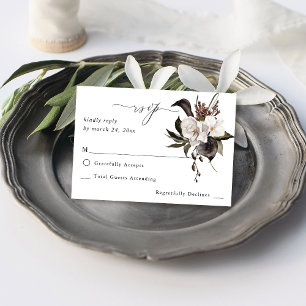 Floral noir et blanc no Repas RSVP 3