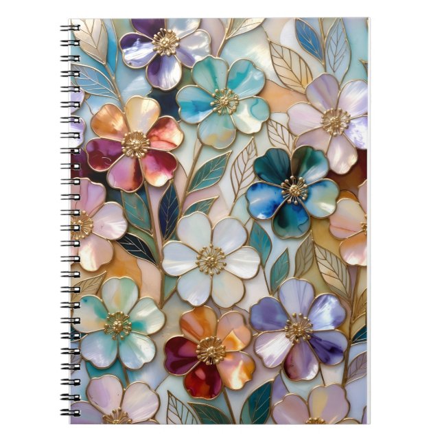 Floral Notebook Spiral Notes Journal Aesthetic (Devant)
