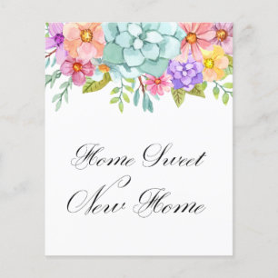 Floral Nouvelle adresse résidentielle Moving Faire