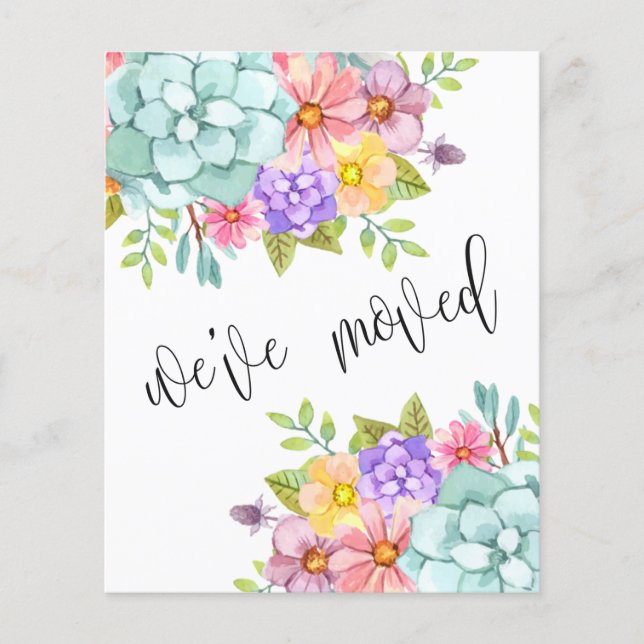 Floral Nouvelle adresse résidentielle Moving Faire (Devant)