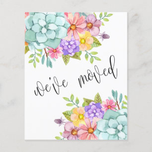 Floral Nouvelle adresse résidentielle Moving Faire