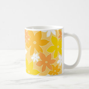 Floral orange - tasse