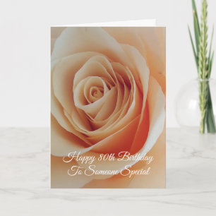 Floral Personnalisé 80e carte d'anniversaire