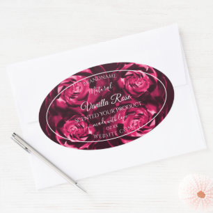 Floral Pink Produit Emballage Étiquette Fleurs Ros