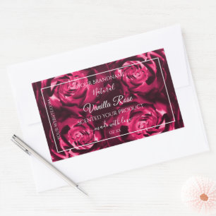 Floral Pink Produit Emballage Étiquette Fleurs Ros