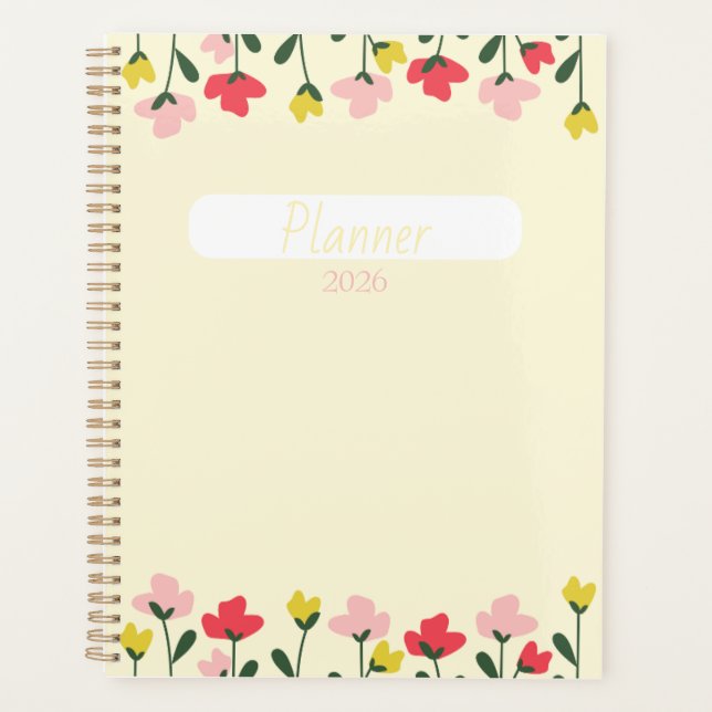 Floral Planner – Elegant Flower-Themed (Devant)
