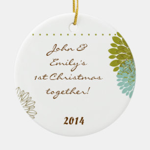 Floral Posey Fleur Nom personnalisé Ornement