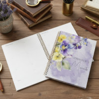 Floral pourpre et jaune moderne