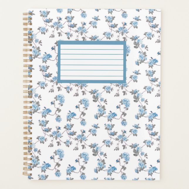 floral print Spiral Notebook planner (Devant)