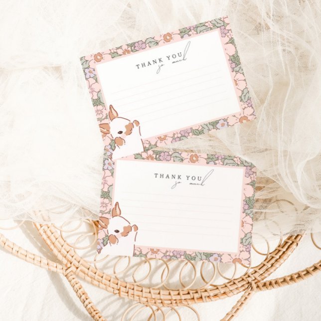 Floral Printemps Pâques filles Carte de remercieme (Créateur téléchargé)