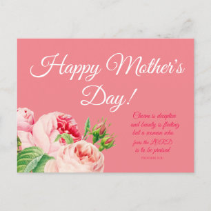 Floral Proverbs 31 Carte postale Fête des Mères