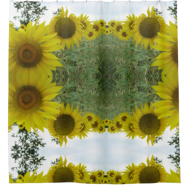 Floral Psychedeli Photo Douche Rideau (Devant)