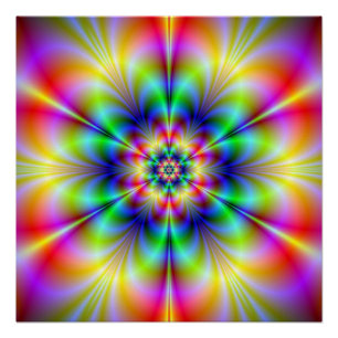 Floral Psychedelia Zazzle Poster parfait