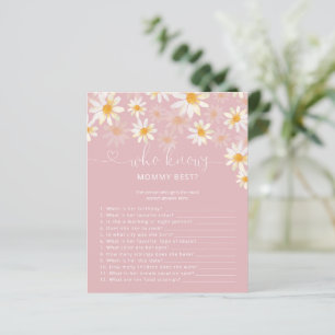 Floral Qui Connaît Maman Meilleur Baby shower Jeu