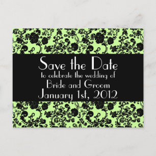 Floral Rococo Mariage, enregistrer la date carte p