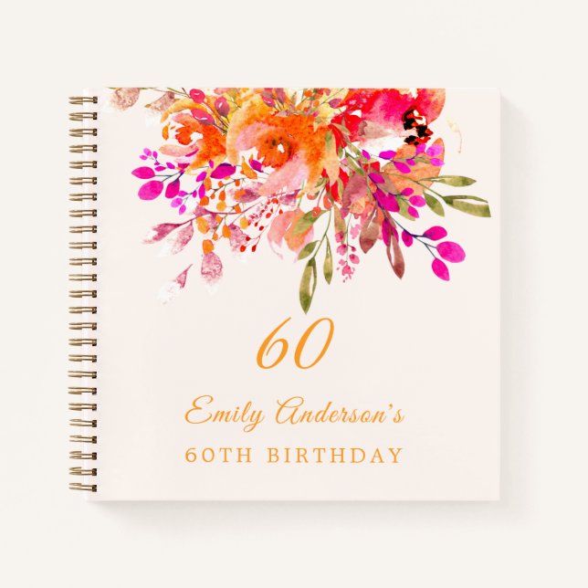 Floral Romantic 60e Anniversaire Livre d'or (Devant)
