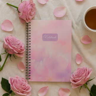 Floral rose Carnet personnalisé - Nom personnalisé