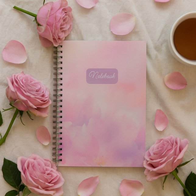 Floral rose Carnet personnalisé - Nom personnalisé (Créateur téléchargé)